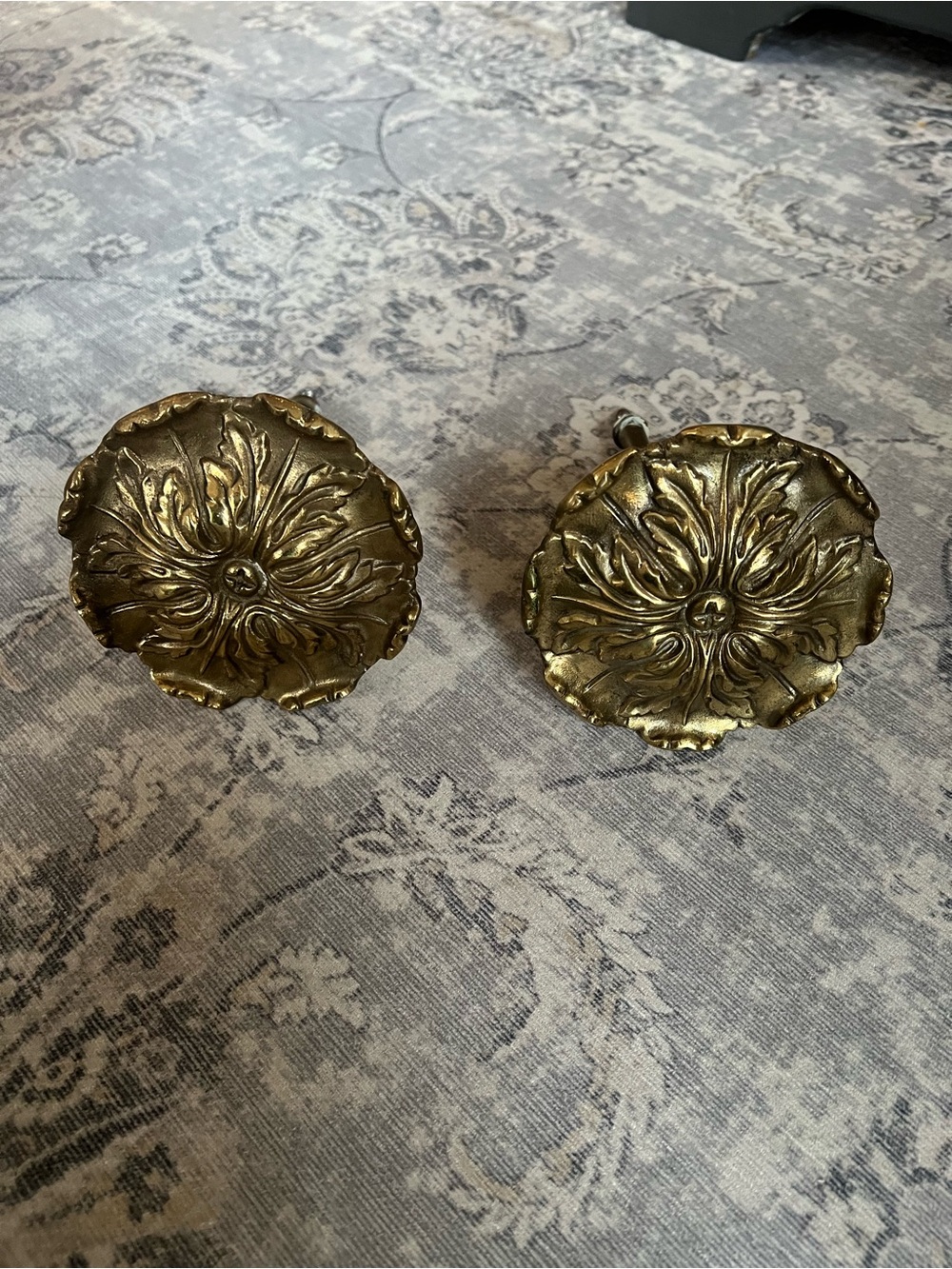 Vintage Brass Curtain Tie-backs